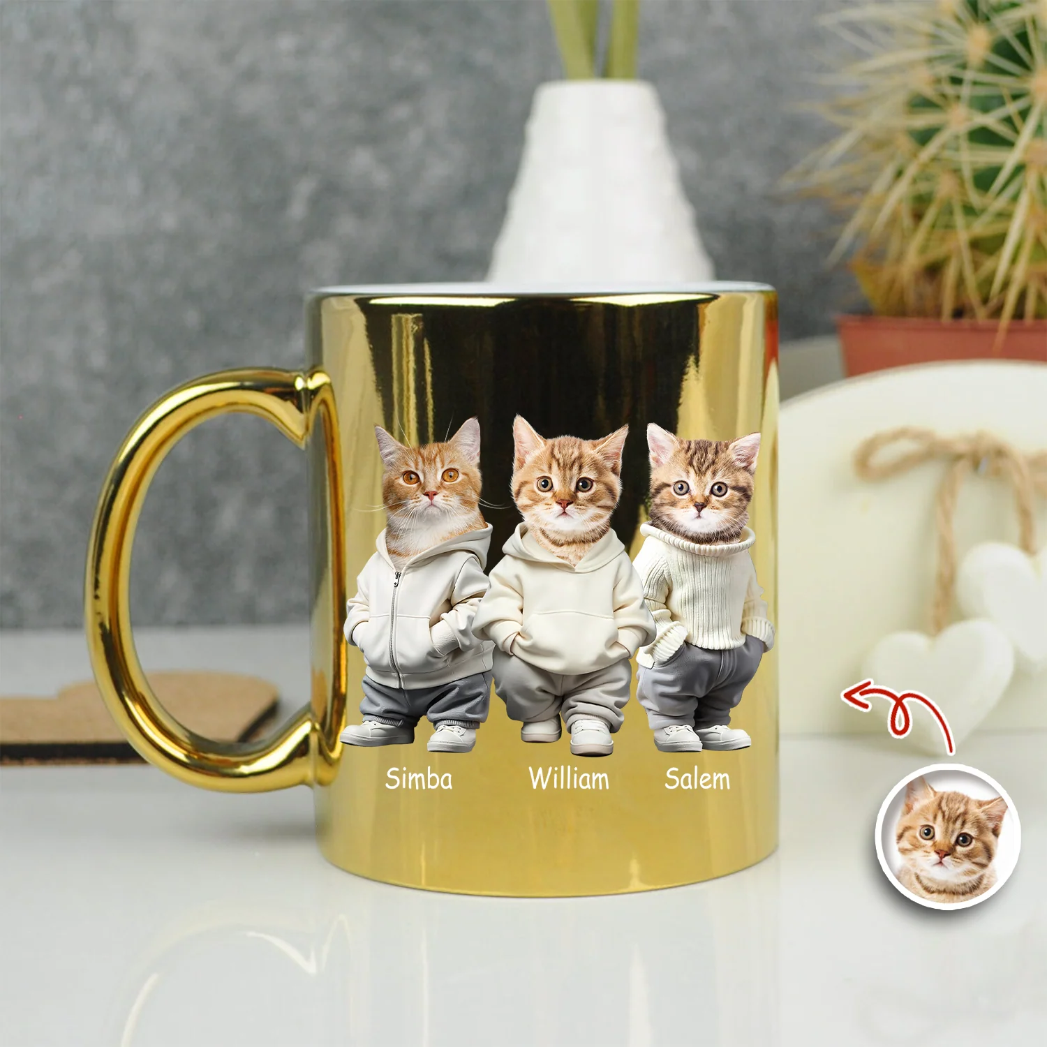 Custom Photo Cool Dog, Cat Metallic Mug Gift For Dog Cat Pet Lover HO82 900568 - Image 4