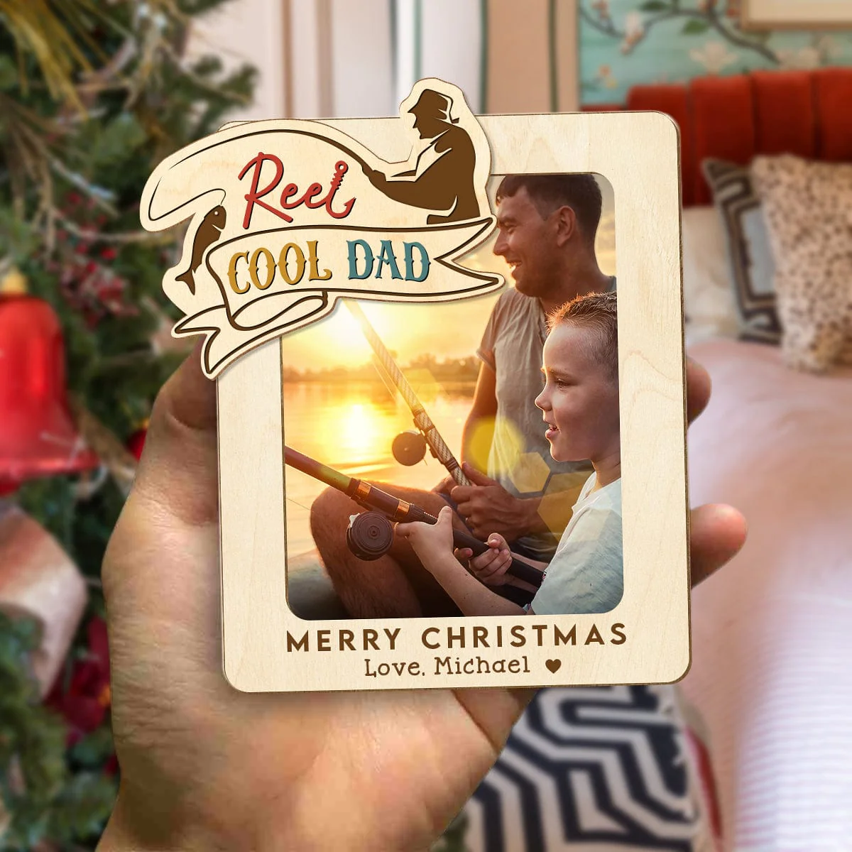 Custom Photo Cool Fishing Dad Christmas Gift Car Visor Clip HO82 890700 - Image 7