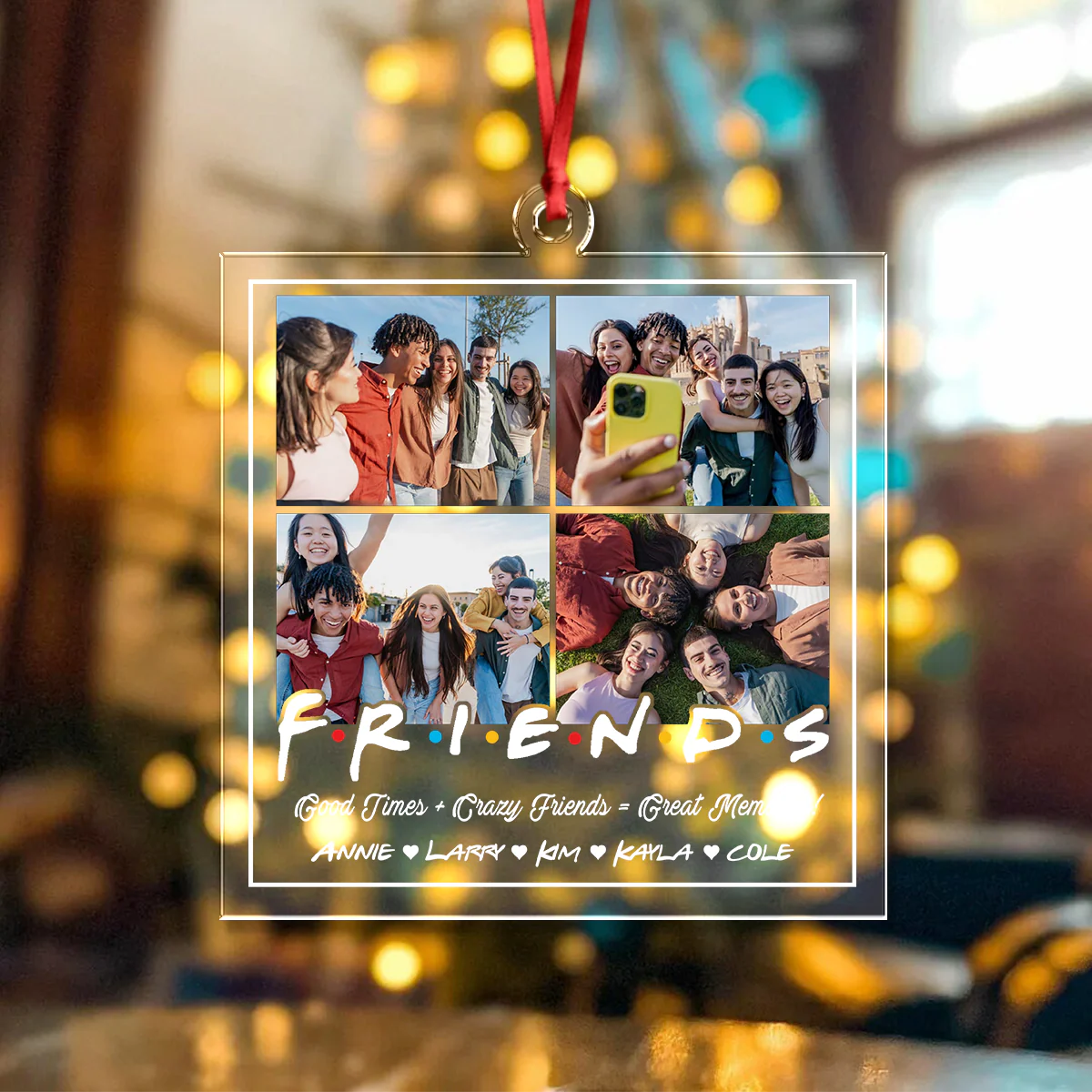 Custom Photo Custom Friend Forever Acrylic Ornament Christmas Gift For Besties, Best Friends HO82 900018 - Image 5