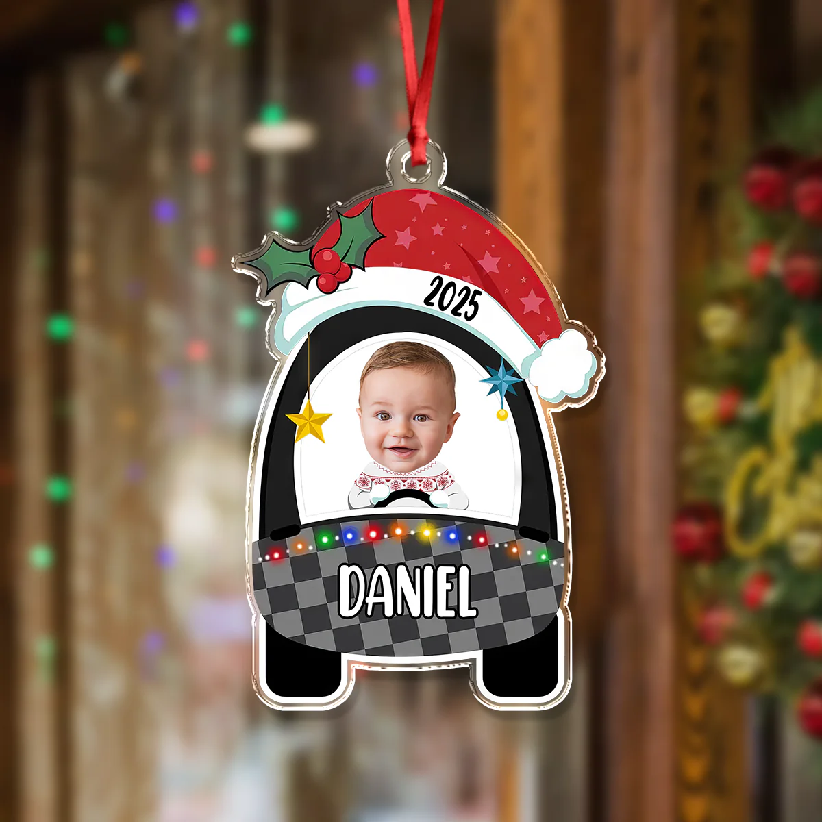 Custom Photo Cute Baby First Christmas Car Acrylic Ornament HO82 894646 - Image 8