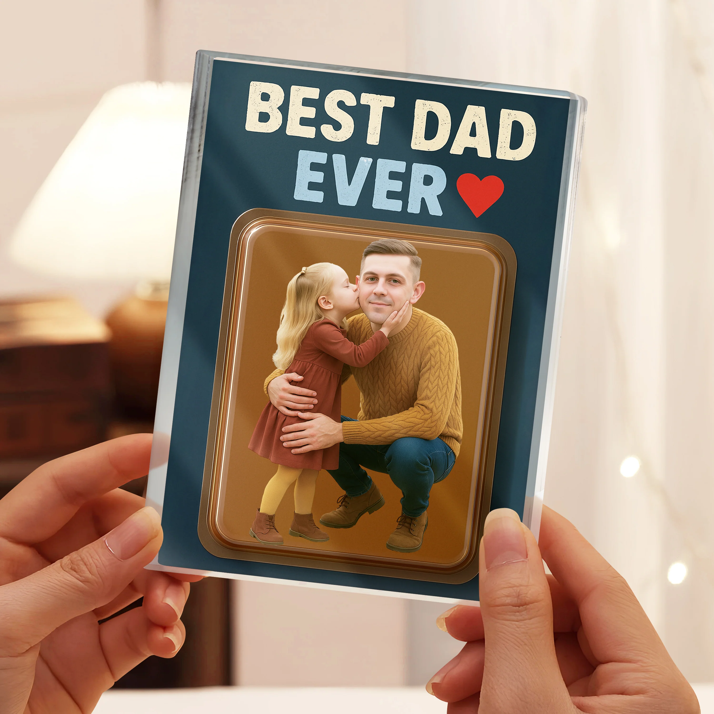 Custom Photo Dad And Kid Action Figure Acrylic Block Plaque, Unique Keepsake HO82 894000 - Image 3