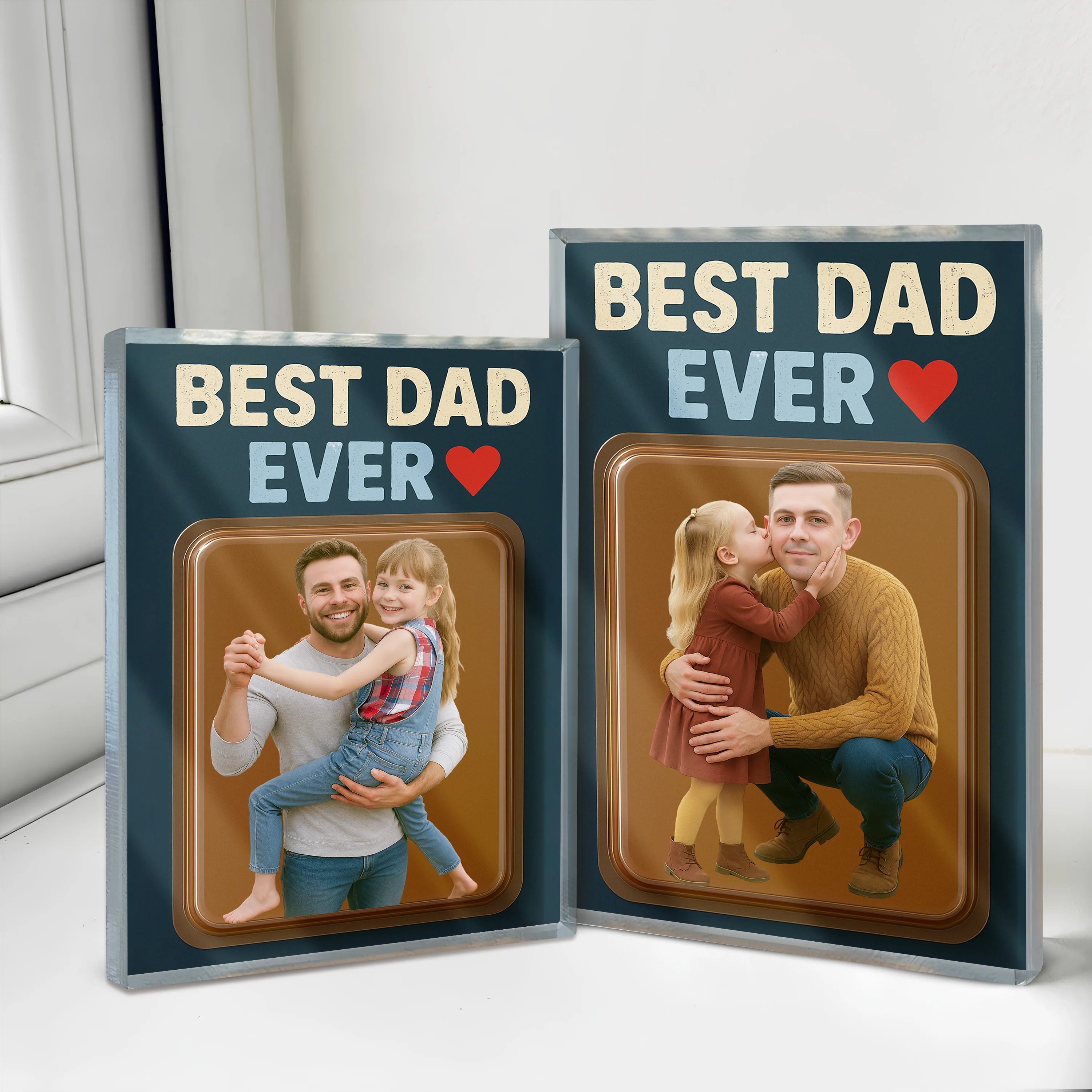 Custom Photo Dad And Kid Action Figure Acrylic Block Plaque, Unique Keepsake HO82 894000 - Image 5