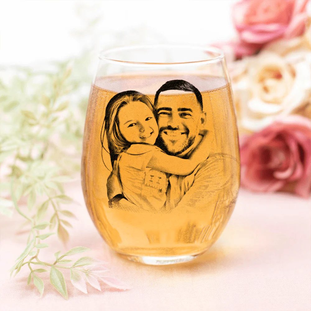 Custom Photo Dad & Son, Dad & Daughter Family Stemless Wine Glass Unique Father's Day Gift HO82 893414 - Image 6