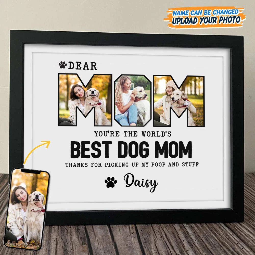 Custom Photo Dear Mom You Are The World Picture Frame K228 889150 - Image 2