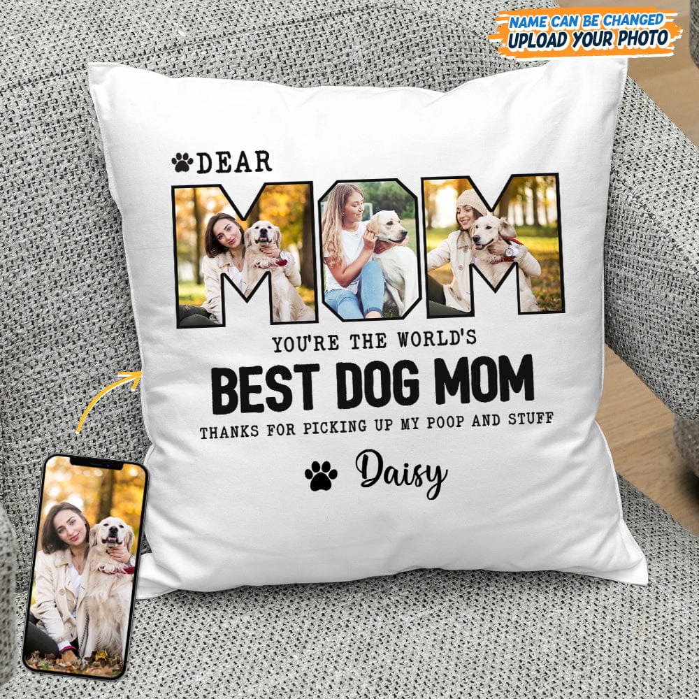 Custom Photo Dear Mom You Are The World Pillow K228 889184 - Image 2