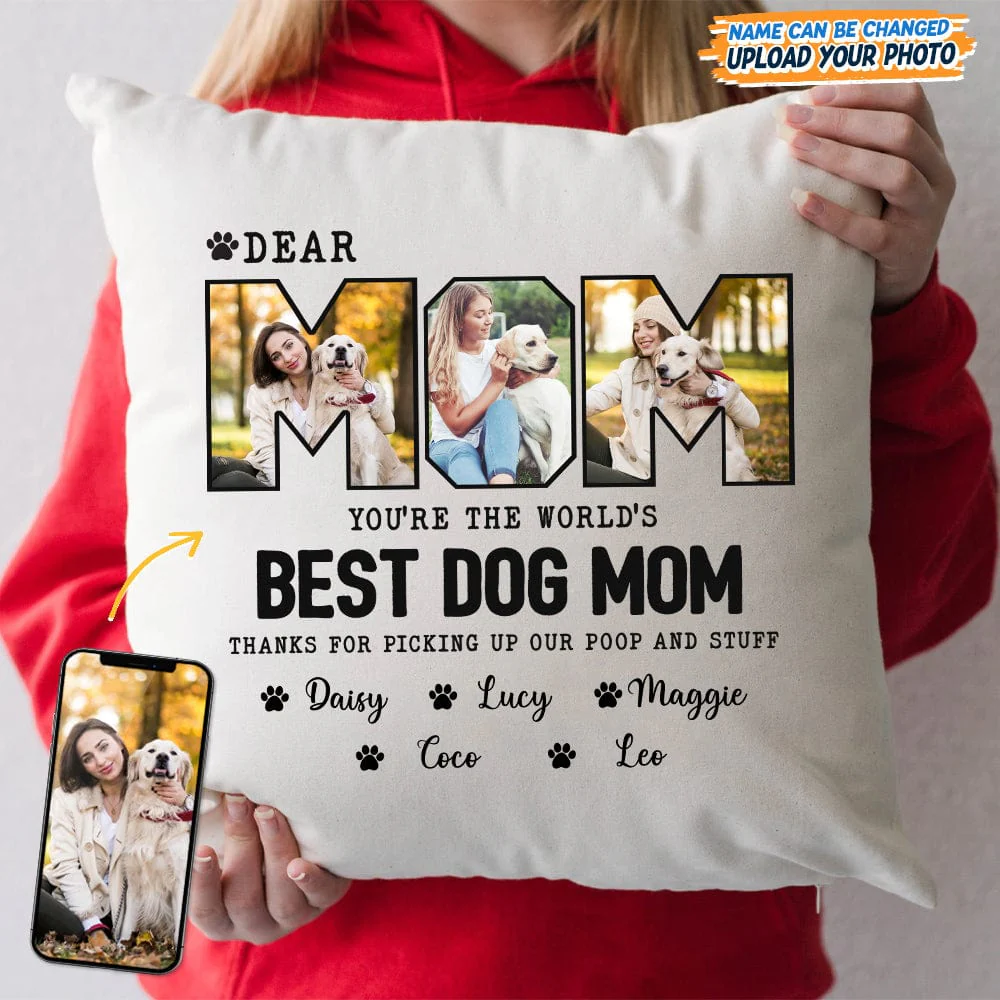Custom Photo Dear Mom You Are The World Pillow K228 889184 - Image 3