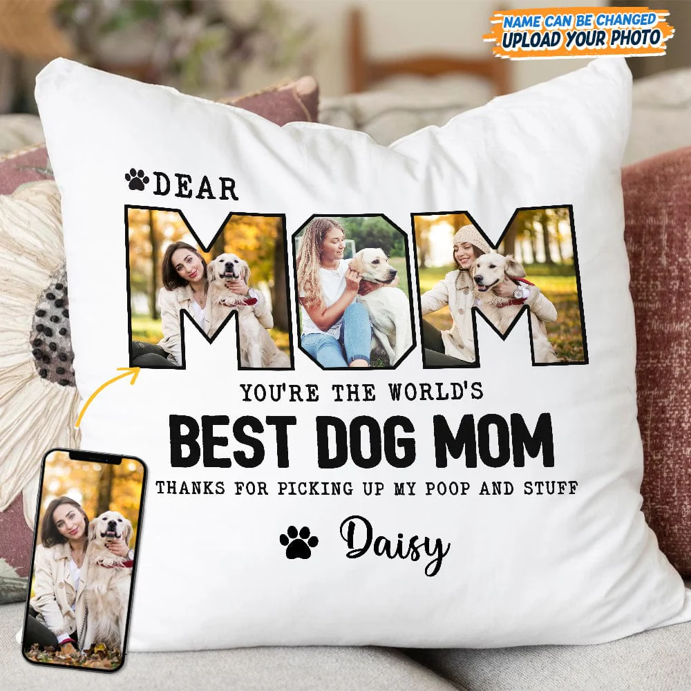 Custom Photo Dear Mom You Are The World Pillow K228 889184 - Image 4