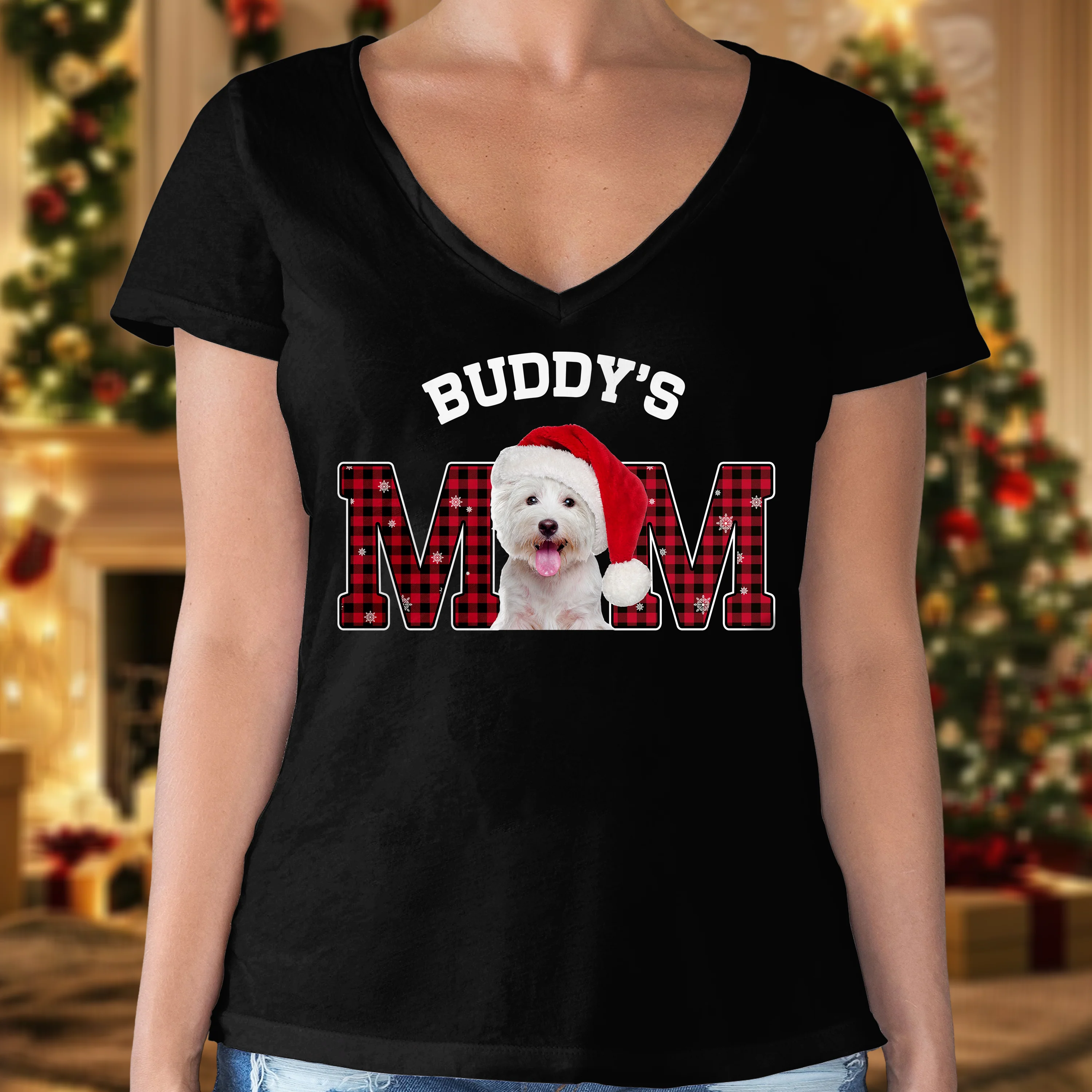 Custom Photo Dog Cat Dad Dark Shirt Christmas Gift For Family HO82 894396 - Image 8