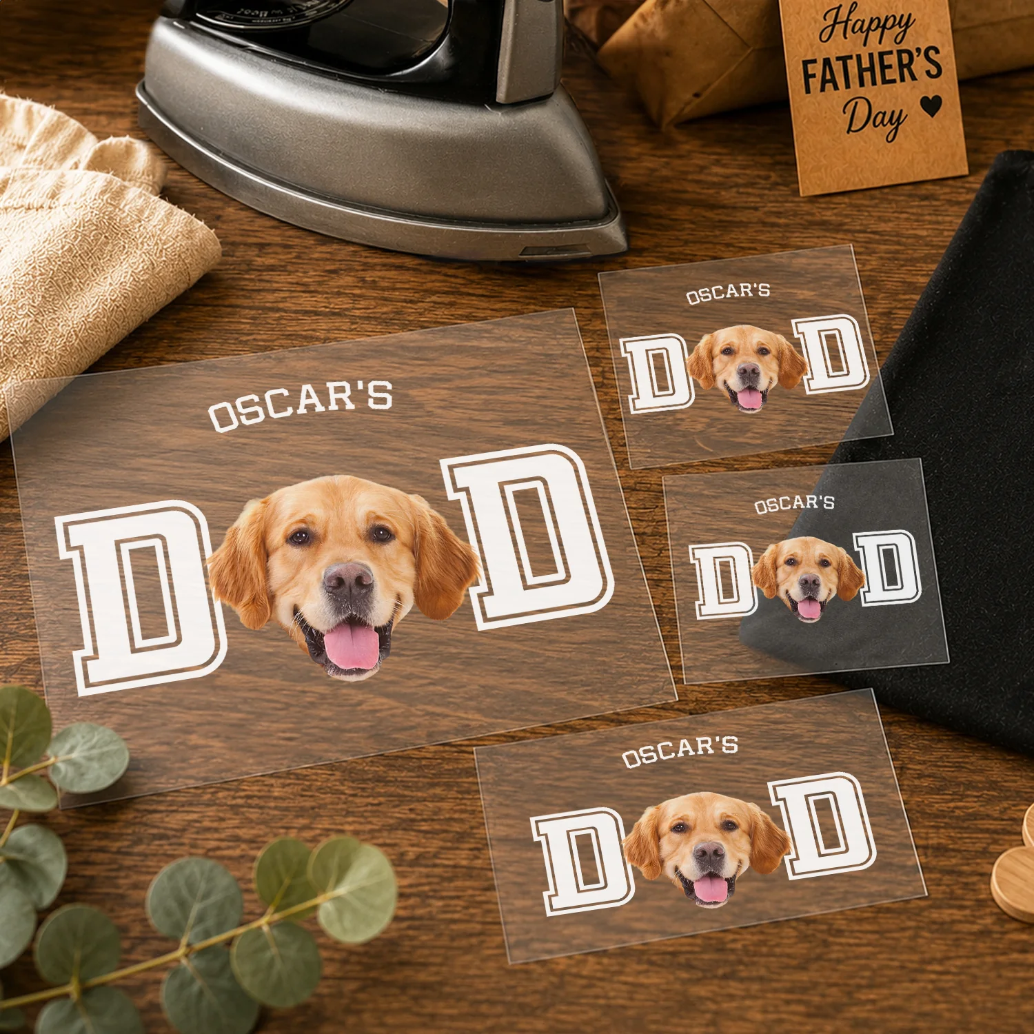 Custom Photo Dog Cat Dad DTF Transfer - Gift For Dog Cat Lovers, Dad, Father's Day HO82 902468 - Image 5