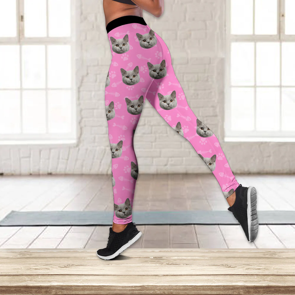 Custom Photo With Bone Pattern Dog Cat Legging HO82 900534 - Image 4