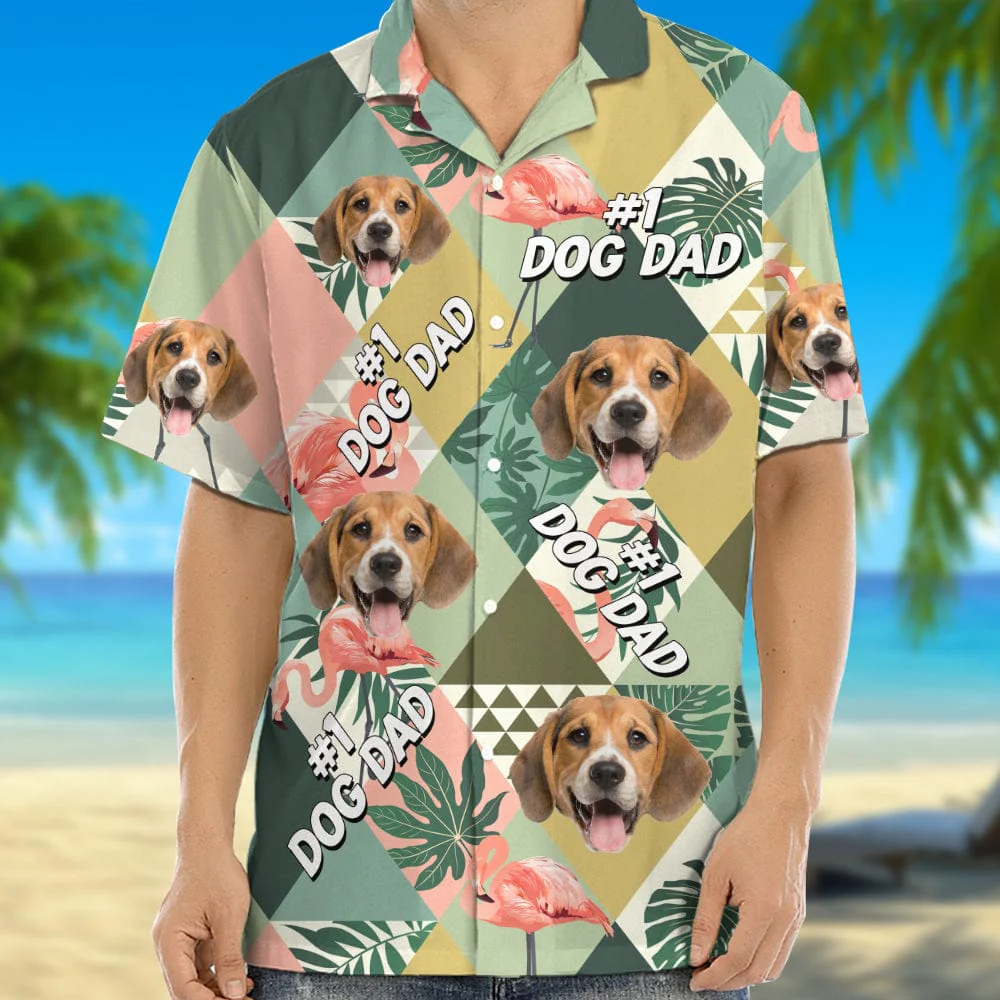 Custom Photo Dog Dad Dog Mom Hawaii Shirt N304 889278 - Image 3