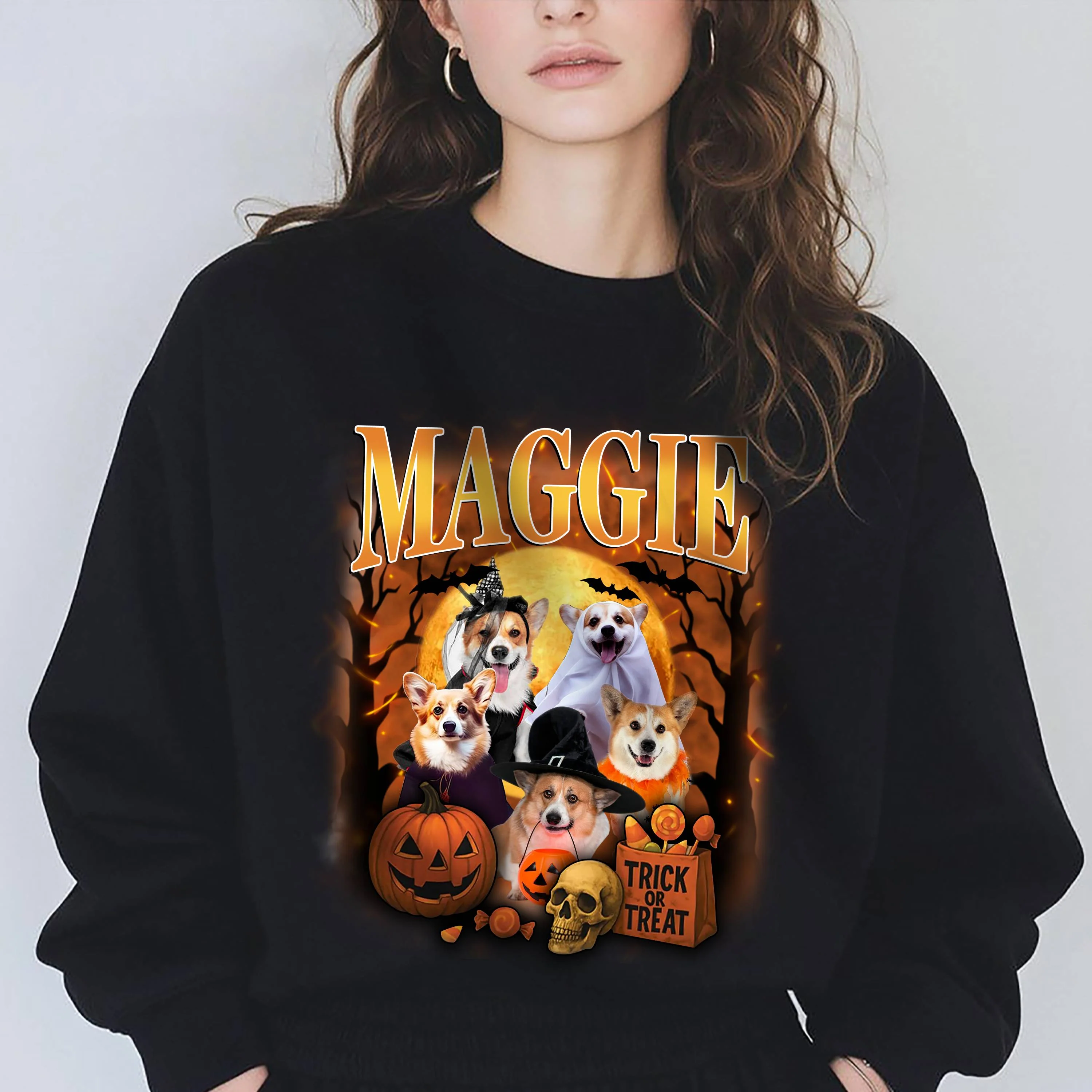 Custom Photo Dog Halloween Retro Style Dark Shirt HO82 894988 - Image 6