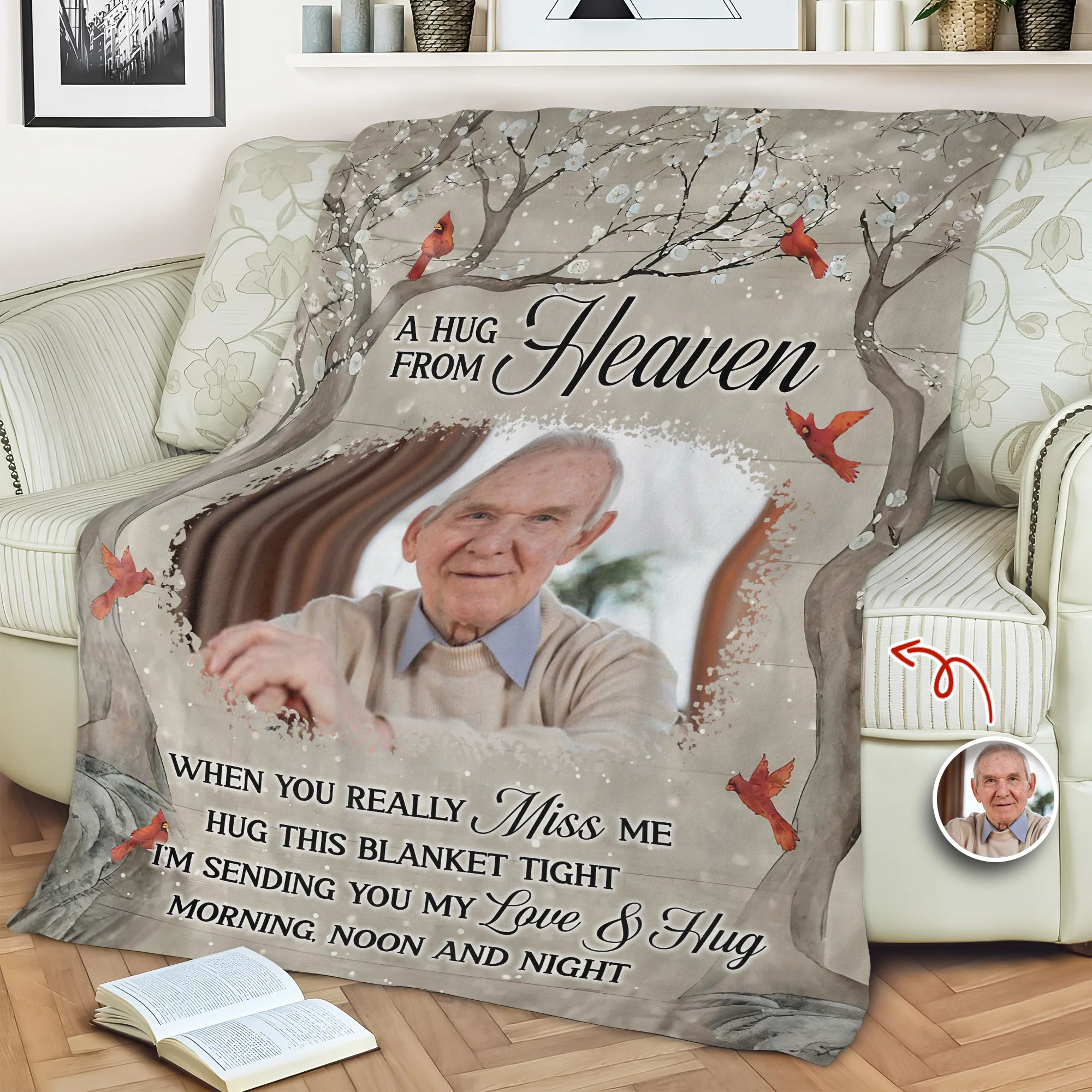Custom Photo Family Christmas Memorial Blanket Gifts for Family, Friends HO82 894452 - Image 3
