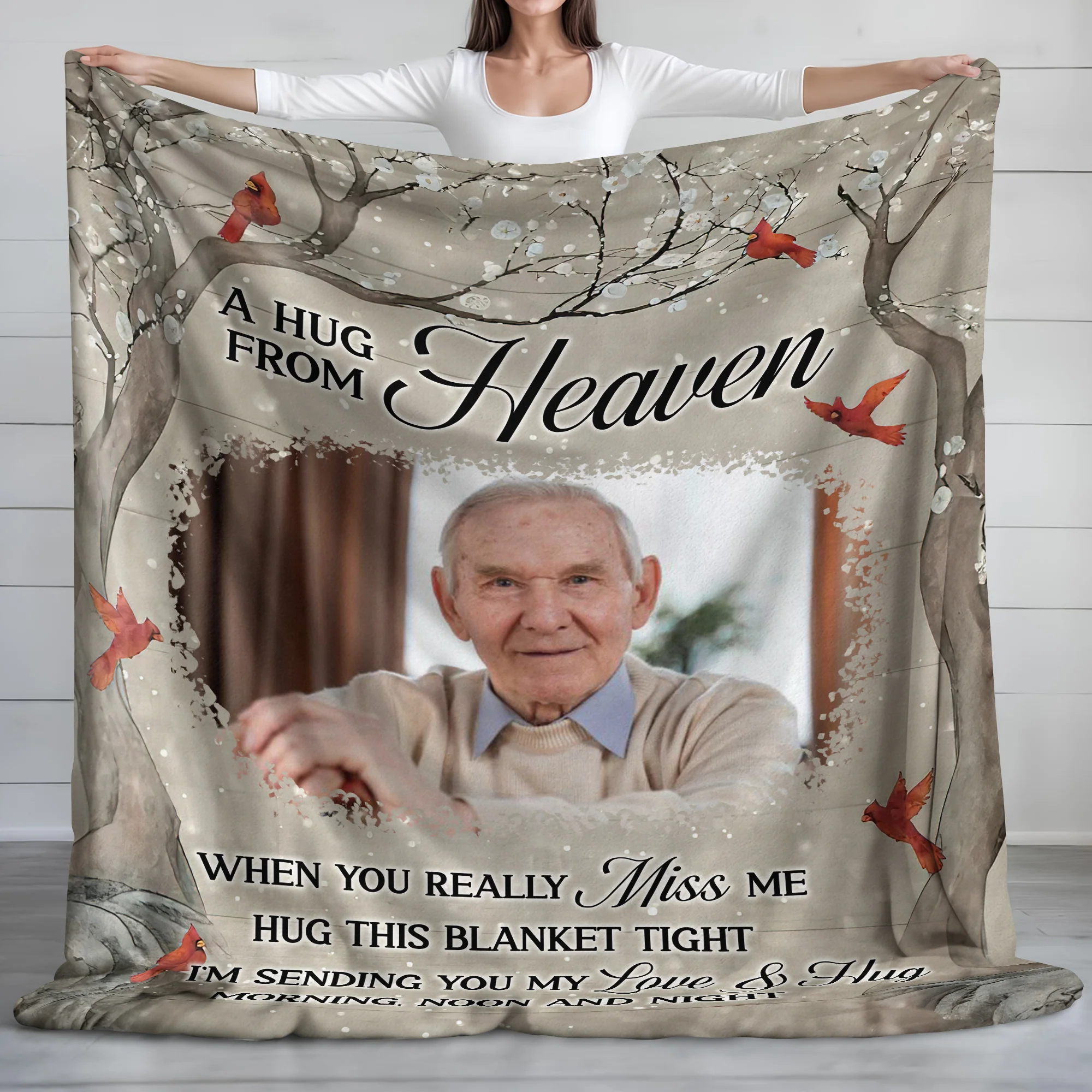 Custom Photo Family Christmas Memorial Blanket Gifts for Family, Friends HO82 894452 - Image 5