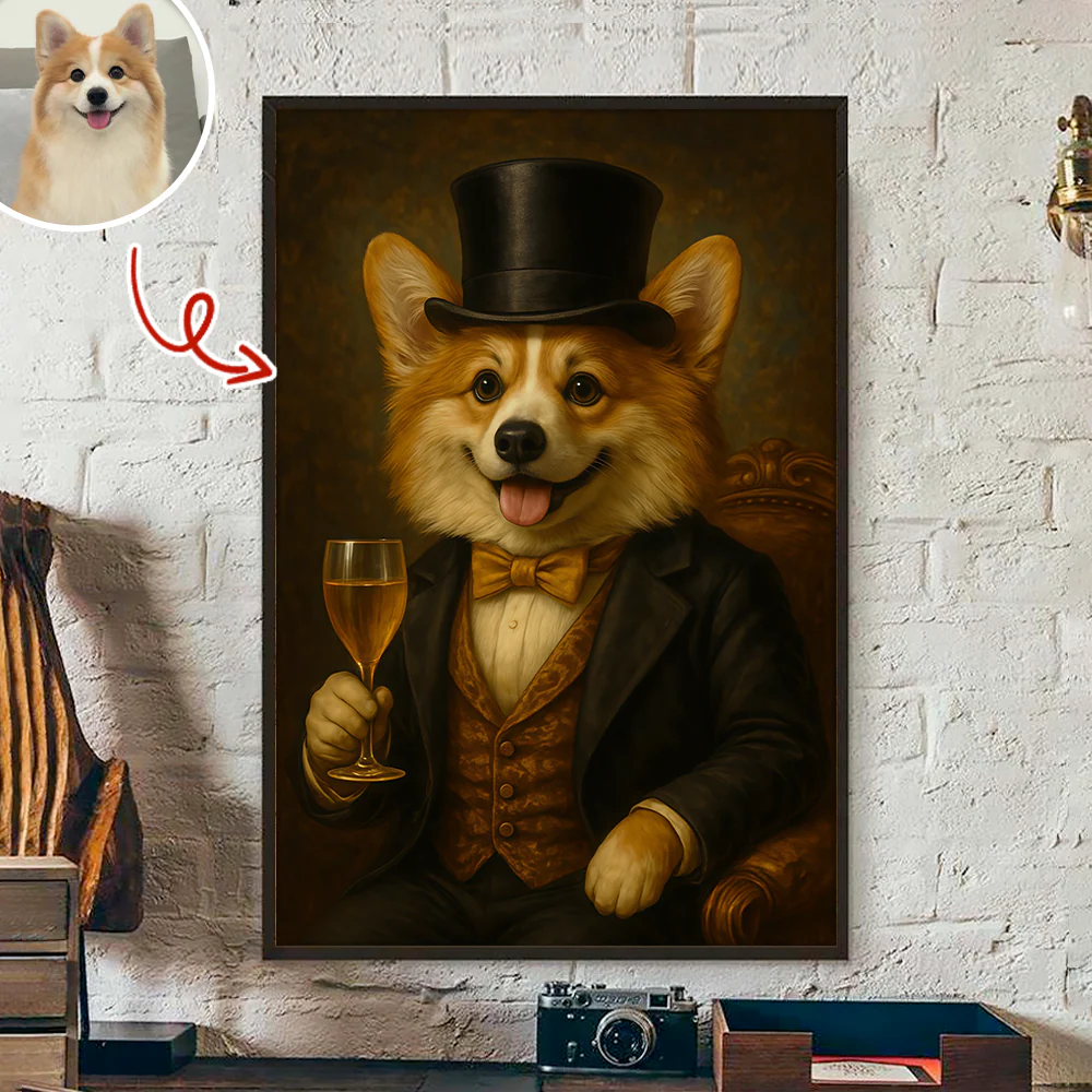 Custom Photo Fine Dog Finer Wine Poster Gift For Dog Lovers HO82 894584 - Image 3