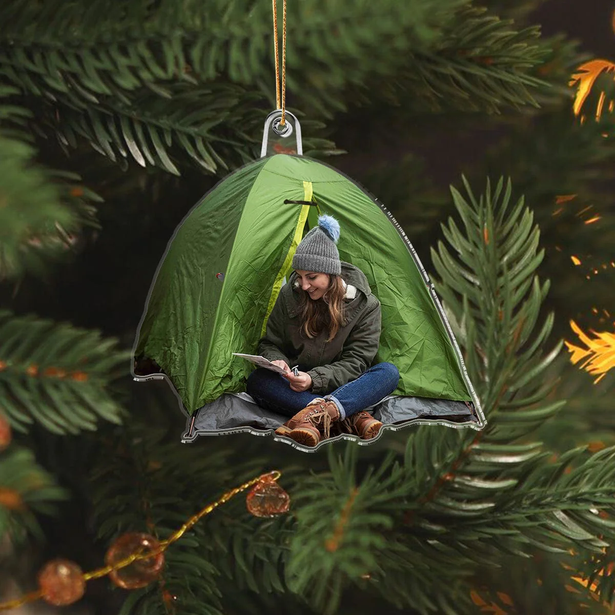 Custom Photo For Camping Lovers Acrylic Ornament N304 889752 - Image 2