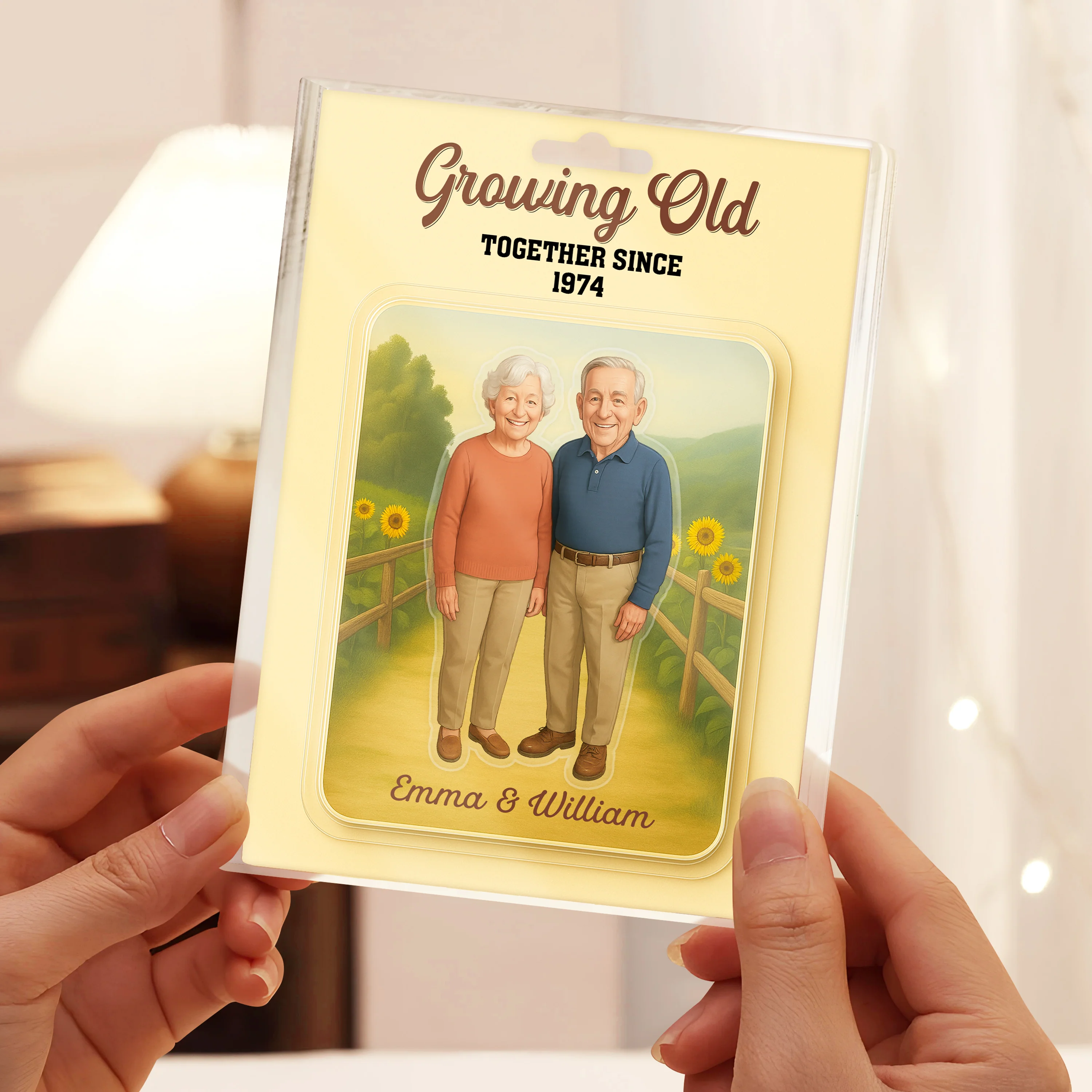Custom Photo Growing Old Together Couple Acrylic Block Plaque, Unique Keepsake HO82 894212 - Image 3