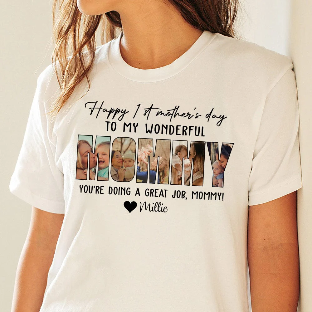 Custom Photo Happy 1st Mother's Day Mummy Bright Shirt NHS87 889034