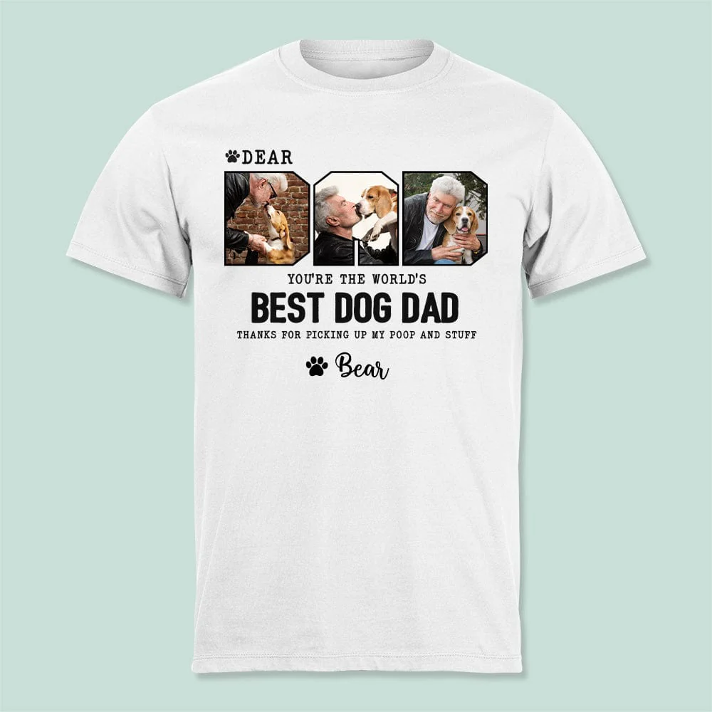 Custom Photo Happy Father's Day Best Dog Dad Bright Shirt TA29 889262
