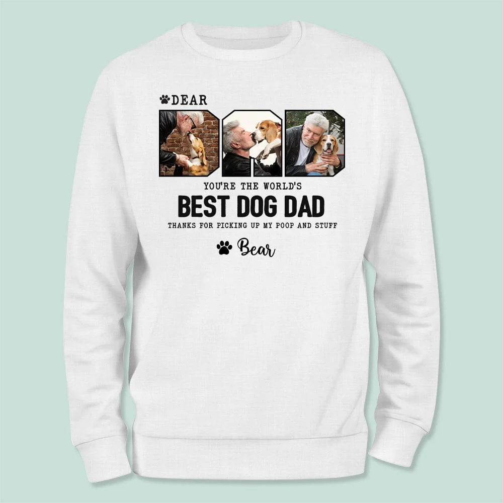 Custom Photo Happy Father's Day Best Dog Dad Bright Shirt TA29 889262 - Image 4