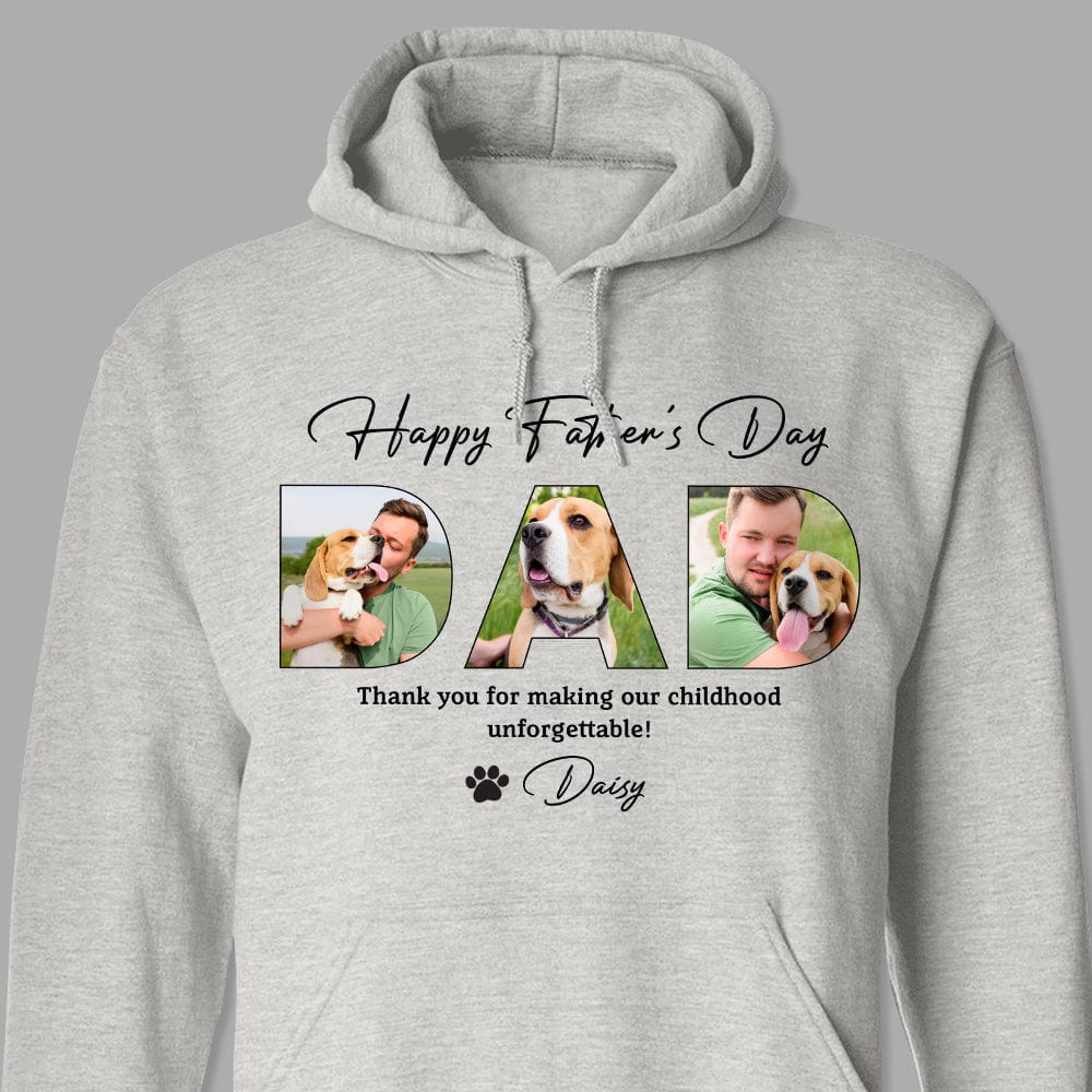 Custom Photo Happy Father's Day, Dog Dad Family Shirt DA199 890178 - Image 2