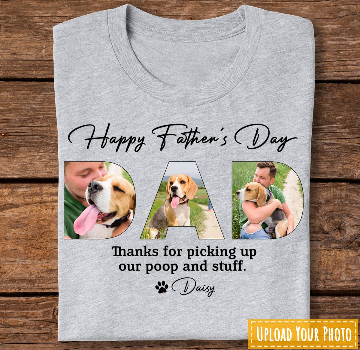Custom Photo Happy Father's Day, Dog Dad Family Shirt DA199 890178 - Image 7