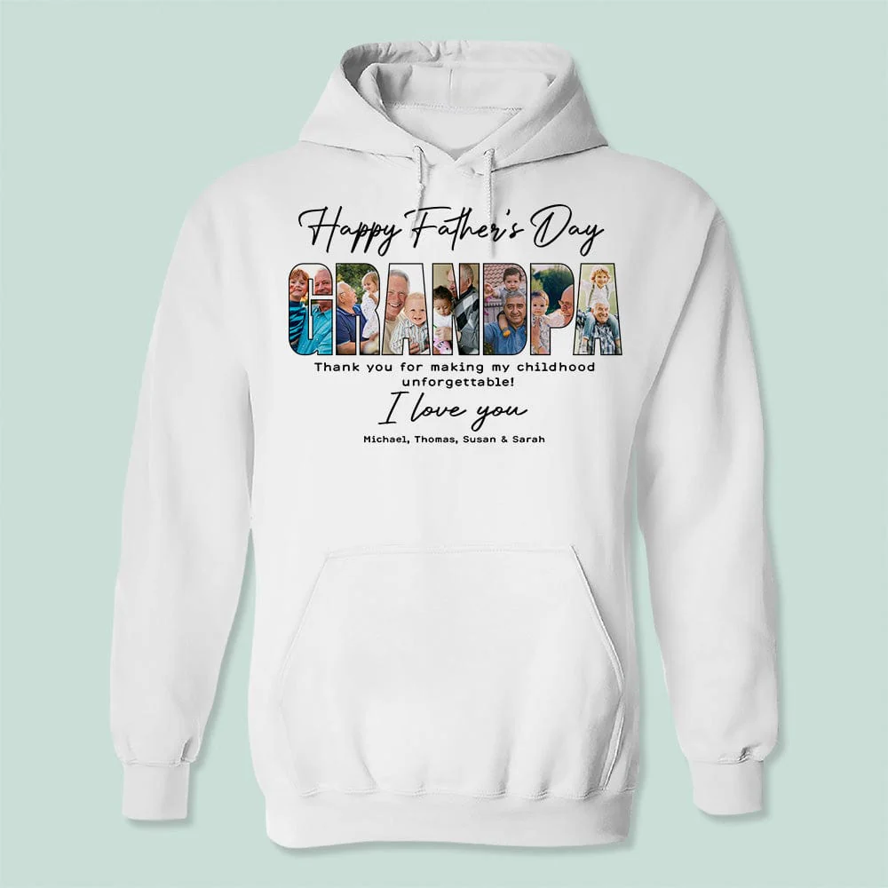 Custom Photo Happy Father's Day Grandpa Bright Shirt N304 889042 - Image 3