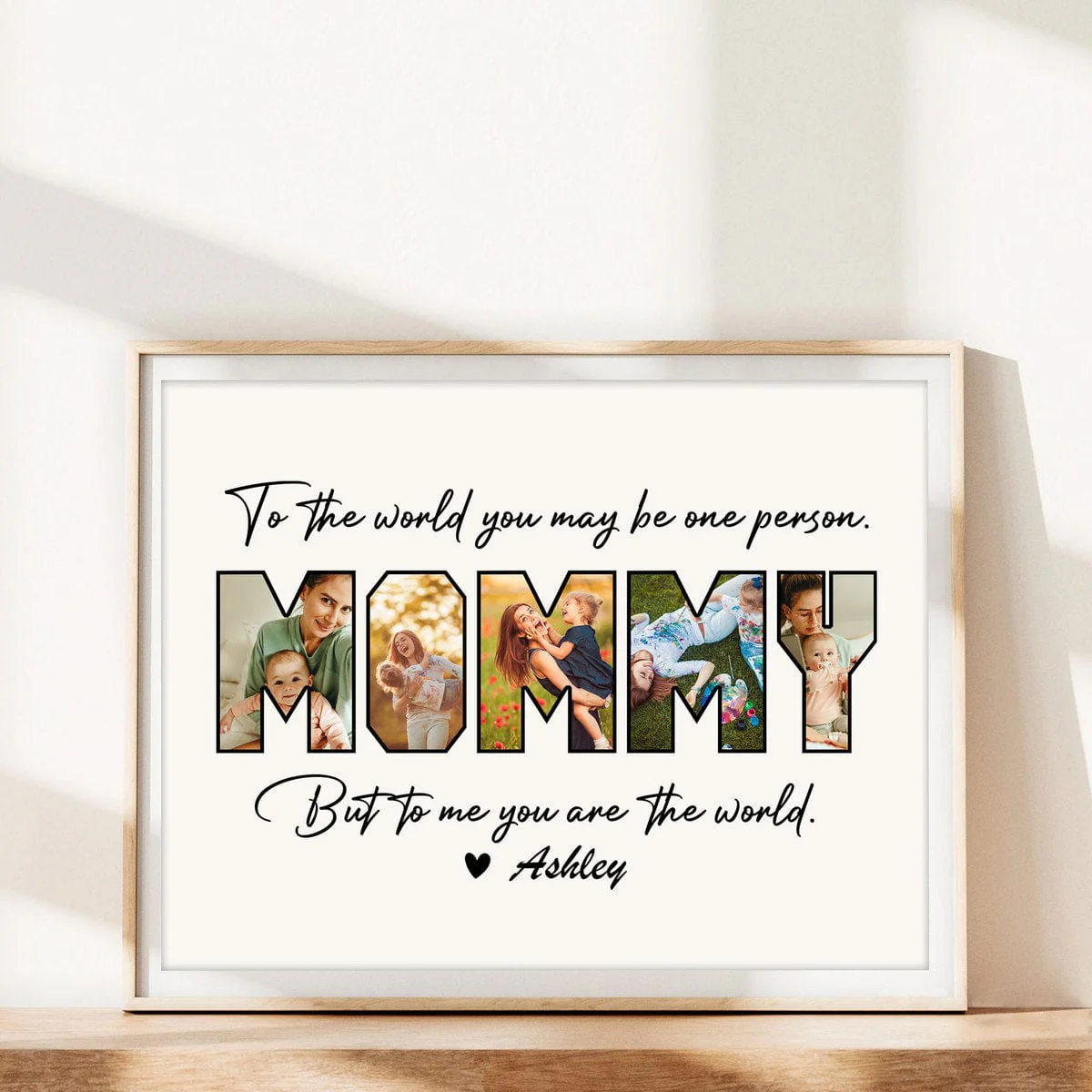 Custom Photo Happy Mother's Day Mom To Us You Are The World Family Picture Frame TA29 890348 - Image 3