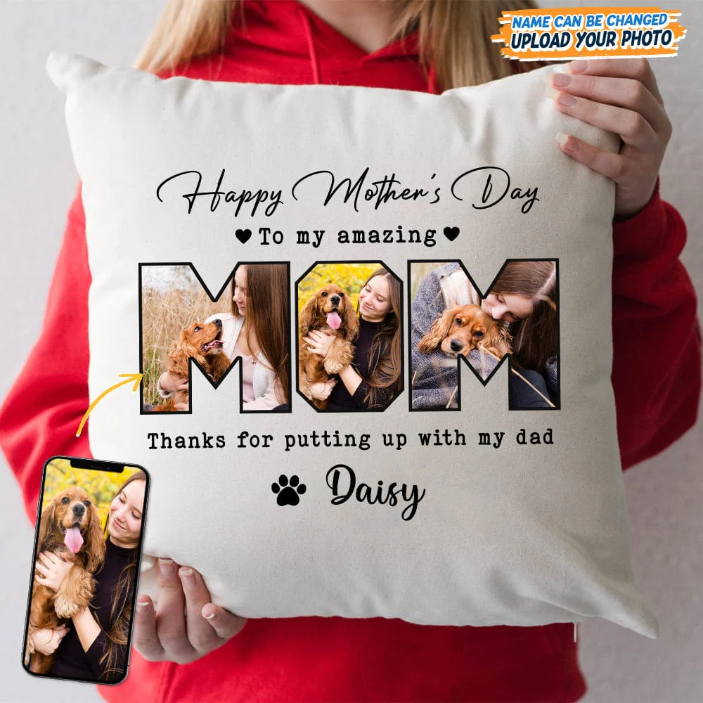 Custom Photo Happy Mother's Day To My Amazing Mom Pillow K228 889182 - Image 2