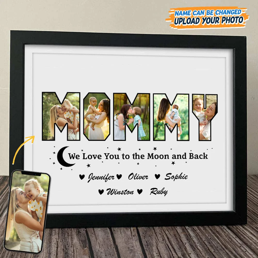 Custom Photo Happy Mother's Day We Love You To The Moon And Back Picture Frame K228 889154 - Image 2