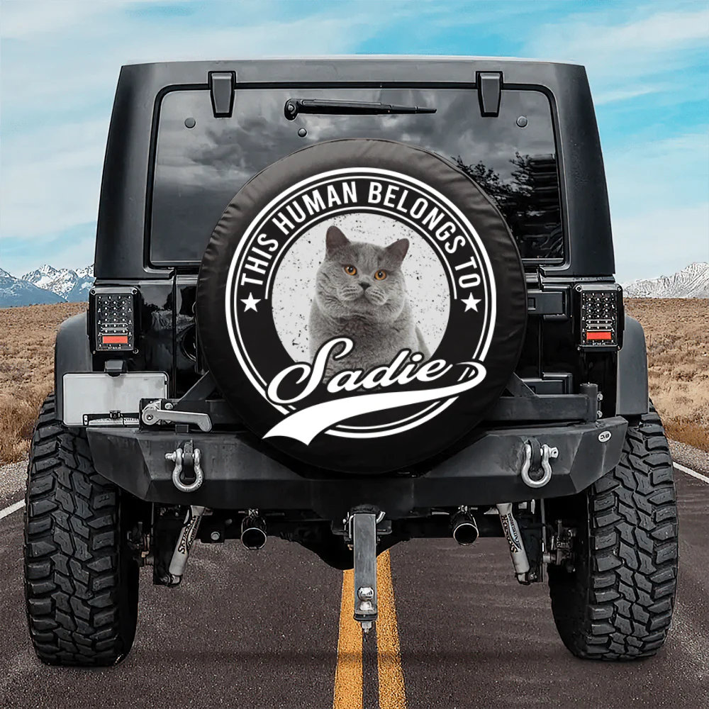 Custom Photo Human Belongs To Cat Tire Cover T368 889800