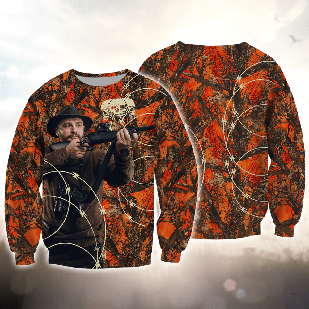 Custom Photo Hunting With Camouflage Background T-Shirt N304 889846 - Image 3