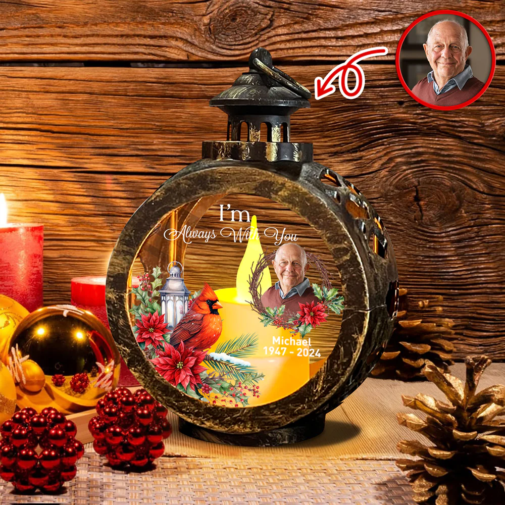 Custom Photo I Am Always With You Memorial Candlelight Lantern Ornament HO82 894974 - Image 3