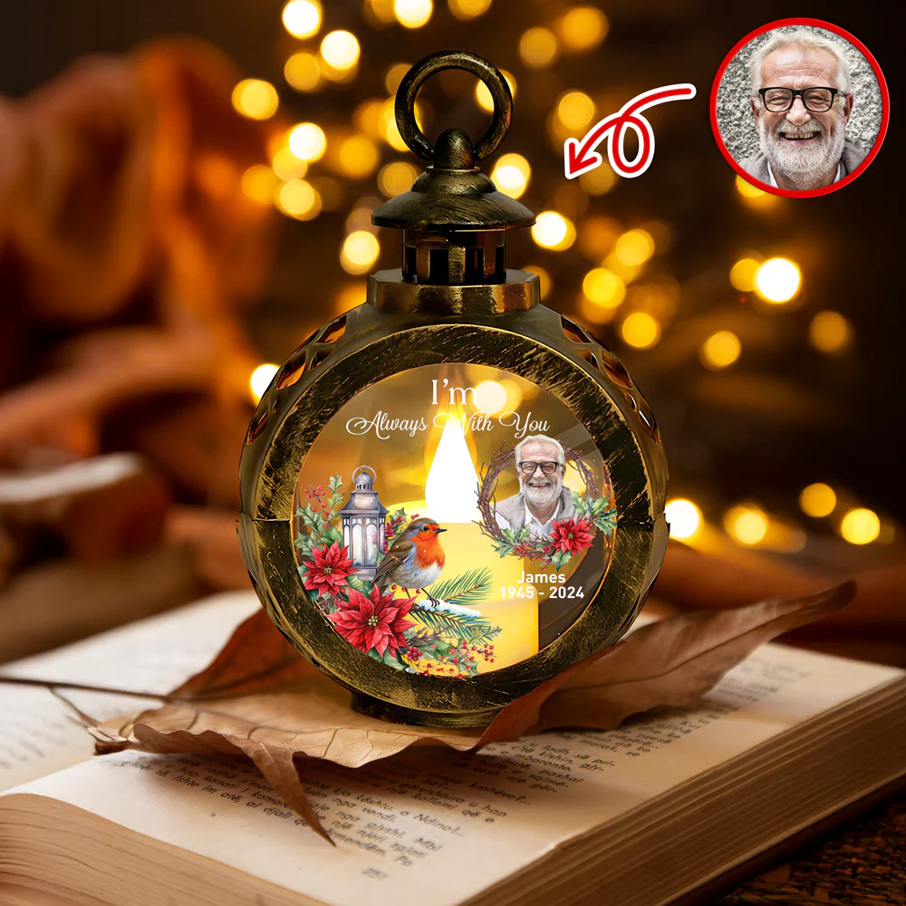 Custom Photo I Am Always With You Memorial Candlelight Lantern Ornament HO82 894974 - Image 4