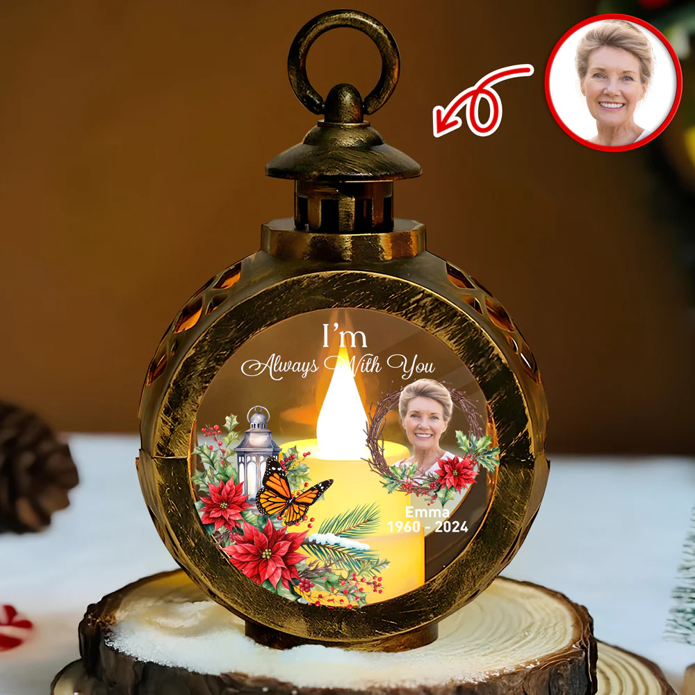 Custom Photo I Am Always With You Memorial Candlelight Lantern Ornament HO82 894974 - Image 5