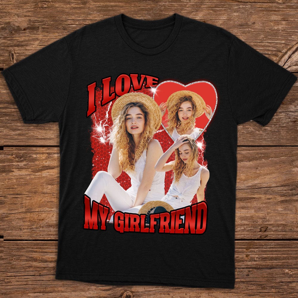 Custom Photo I Love My Girlfriend Valentine Dark Shirt K228 889966 - Image 6