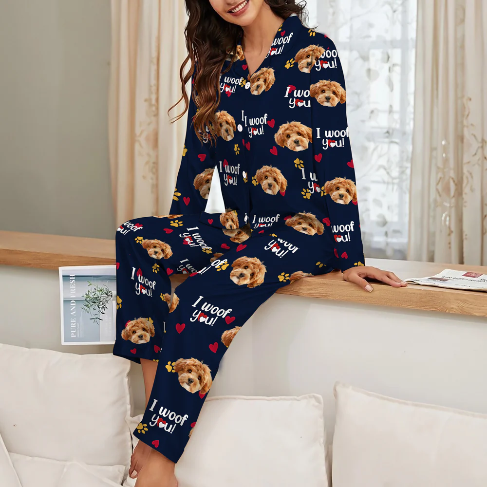 Custom Photo I Woof/Meow You Pajamas Gift For Pet Lovers HO82 894412 - Image 6