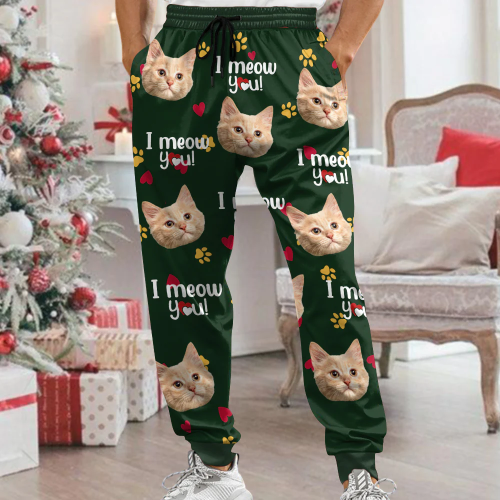 Custom Photo I Woof/Meow You Sweatpants Gift For Pet Lovers HO82 894414 - Image 3
