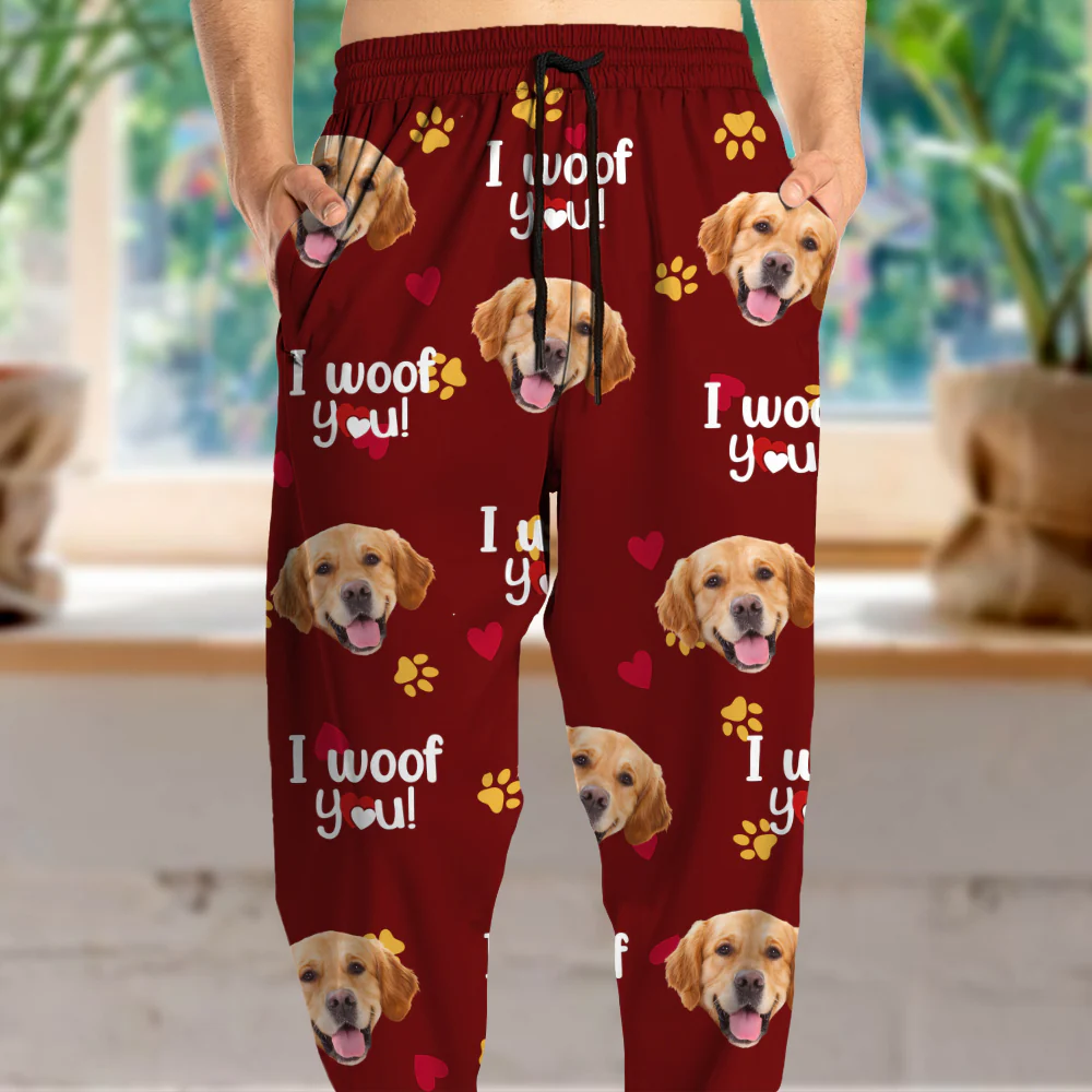 Custom Photo I Woof/Meow You Sweatpants Gift For Pet Lovers HO82 894414 - Image 6