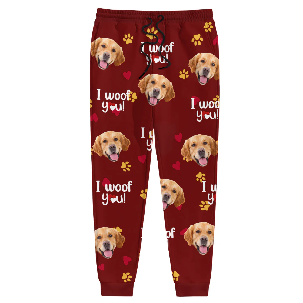 Custom Photo I Woof/Meow You Sweatpants Gift For Pet Lovers HO82 894414 - Image 9
