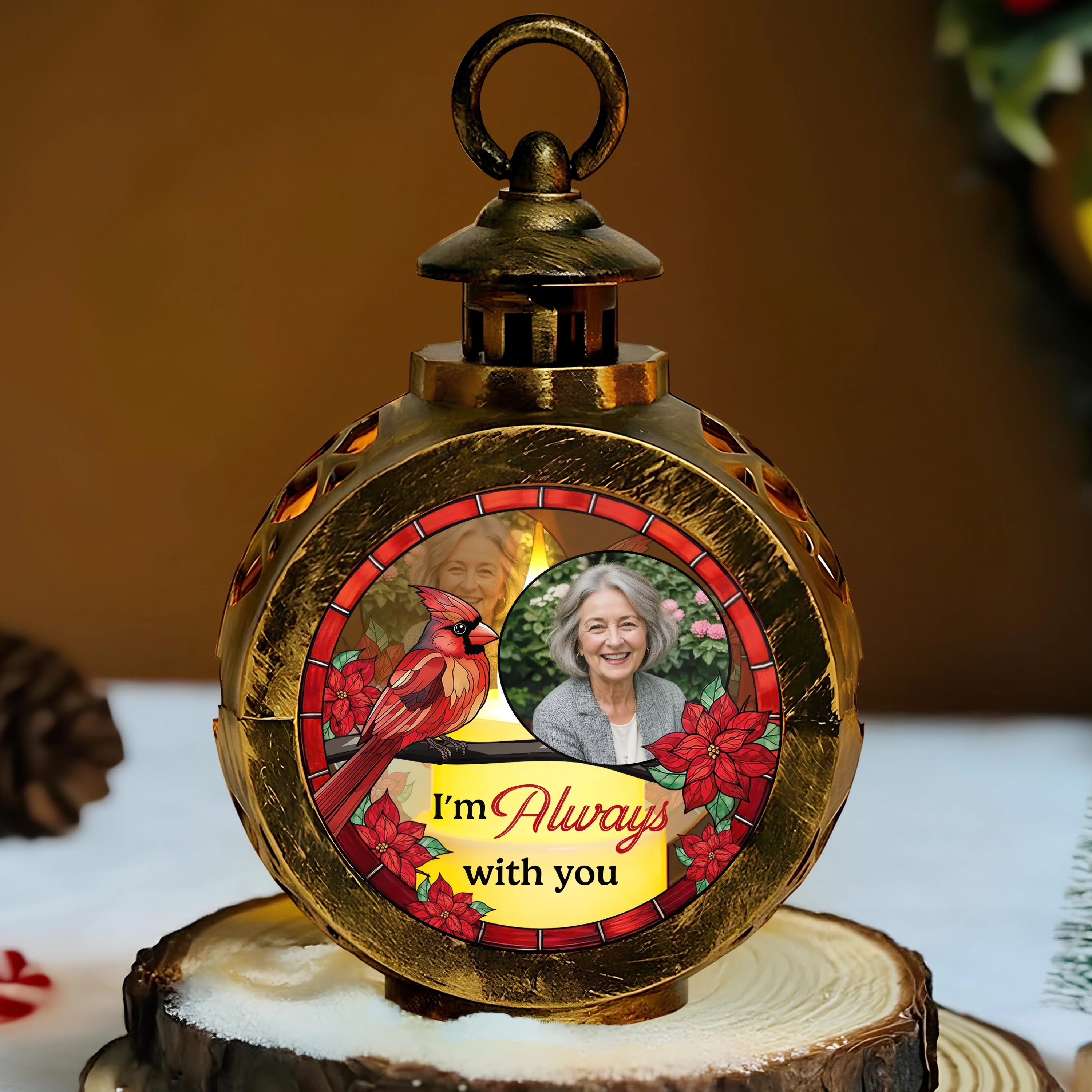 Custom Photo I'm Always With You Candlelight Lantern Ornament HO82 900178 - Image 4