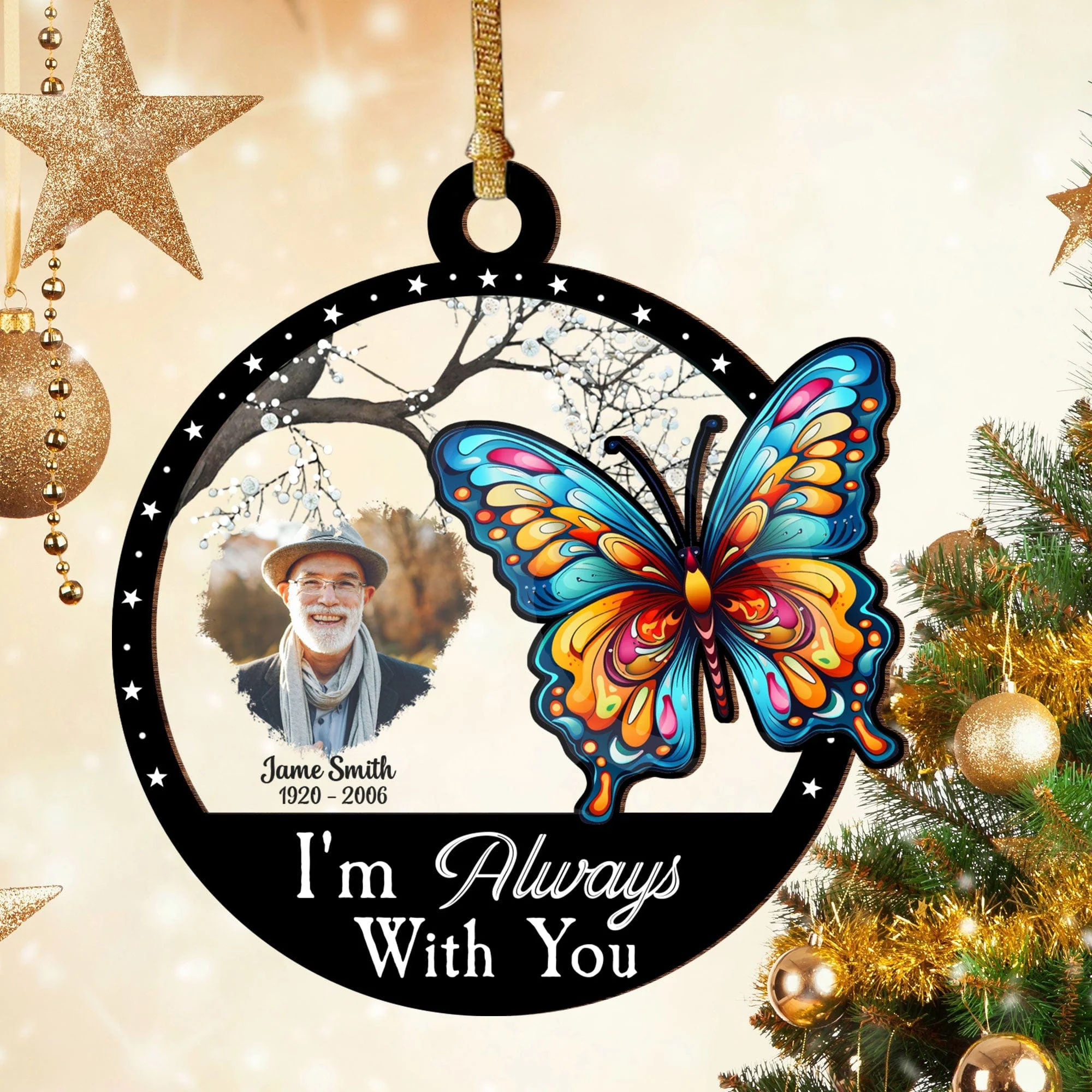 Custom Photo I'm Always With You Memorial Wood And Acrylic Ornament HO82 891138 - Image 4