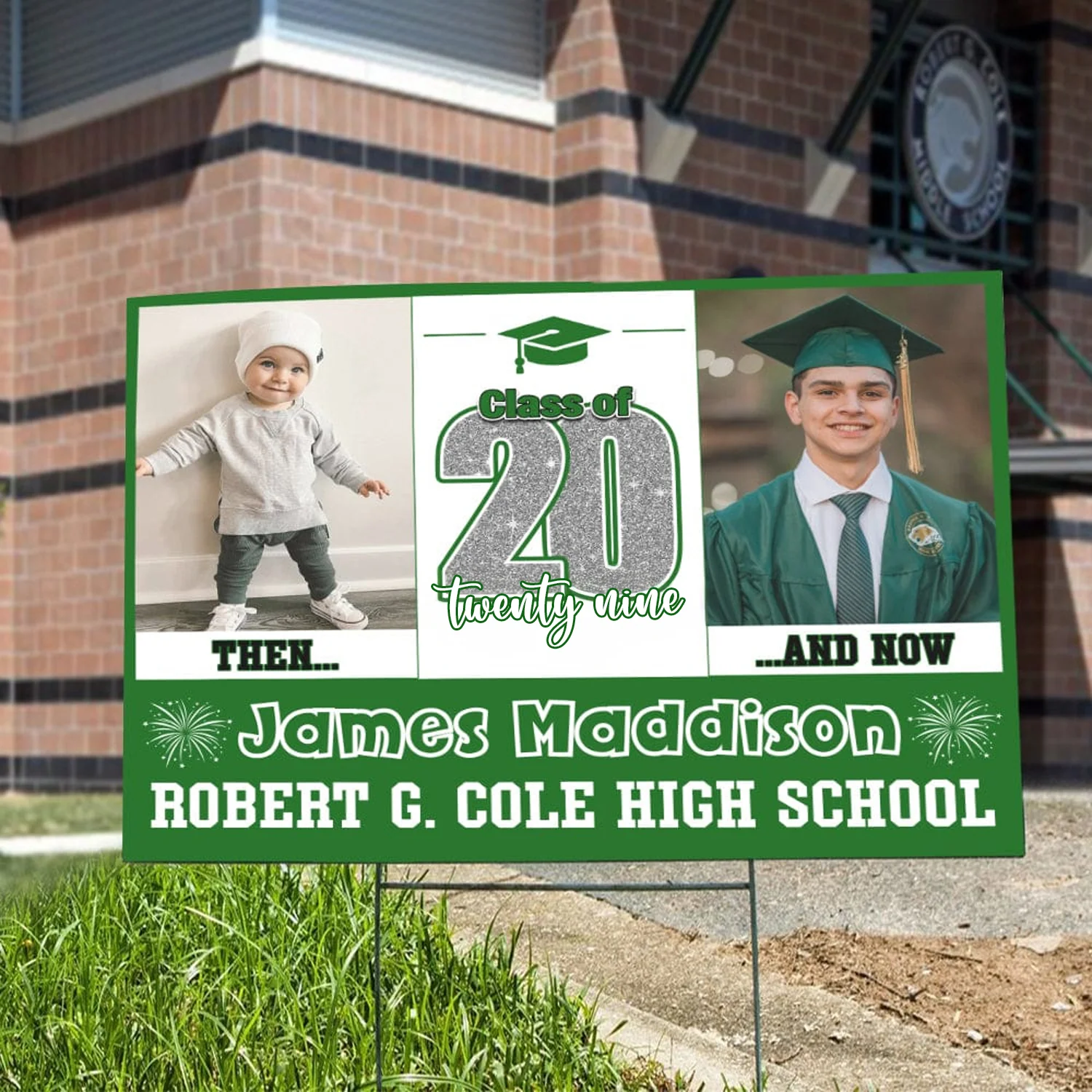 Custom Photo Let's Make Memories All Grown Up Class Of 2025 Graduation Yard Sign HO82 893466 - Image 11
