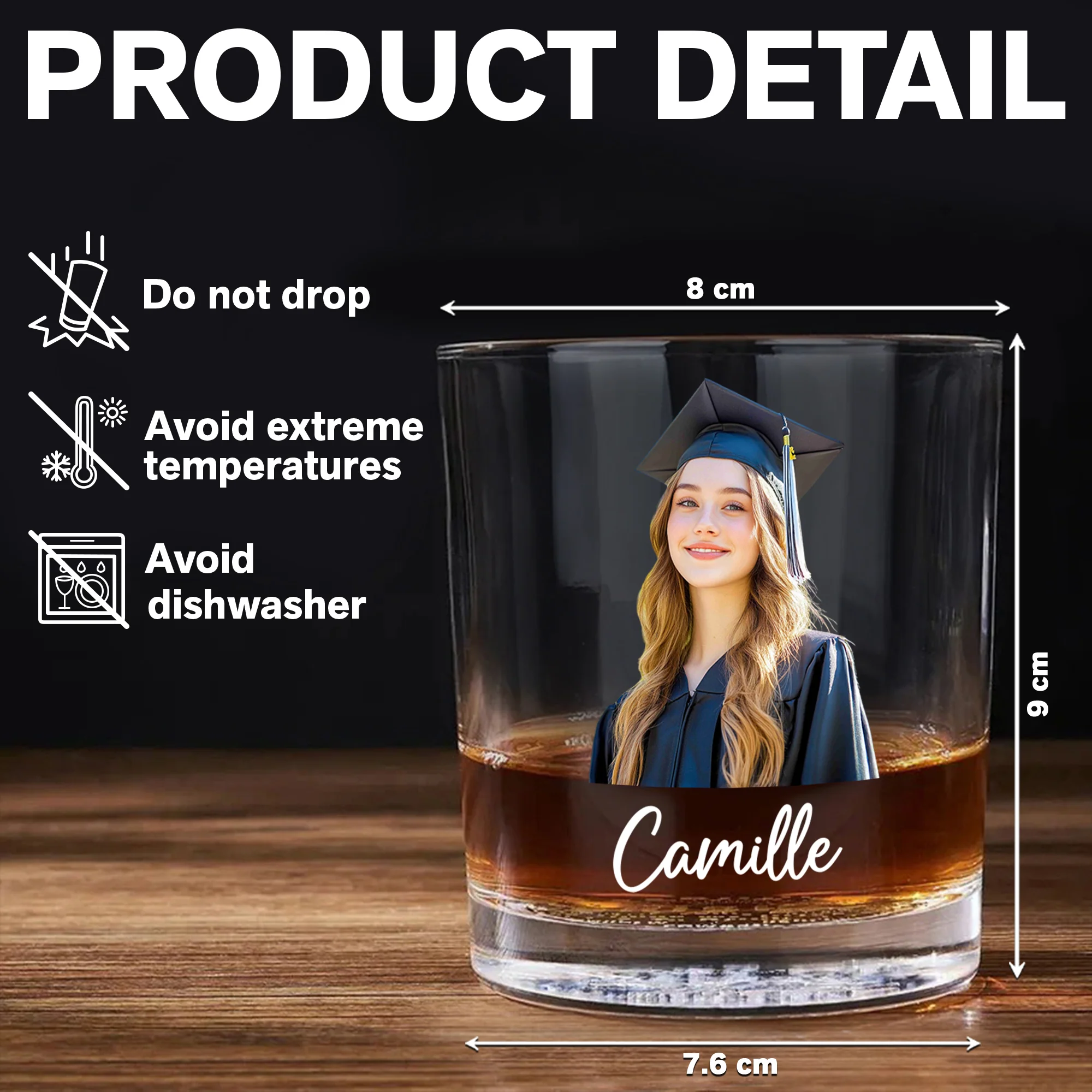 Custom Photo Mastered It! Rock Glass Gift For Graduation Day HO82 894216 - Image 6