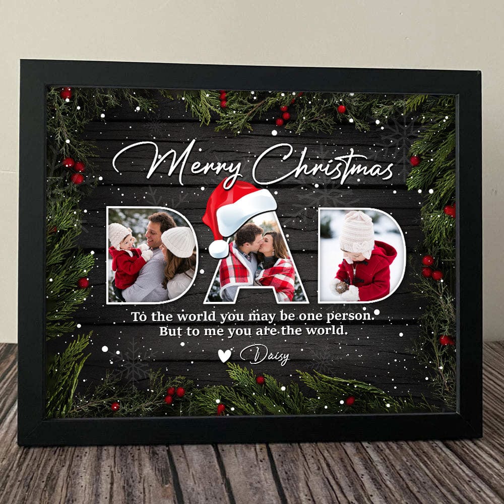 Custom Photo Merry Christmas For Dad Family Picture Frame TA29 HO82 889898