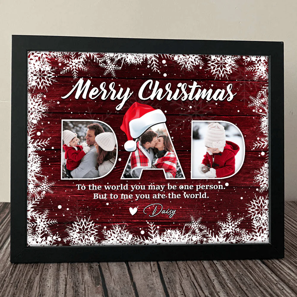 Custom Photo Merry Christmas For Dad Family Picture Frame TA29 HO82 889898 - Image 11
