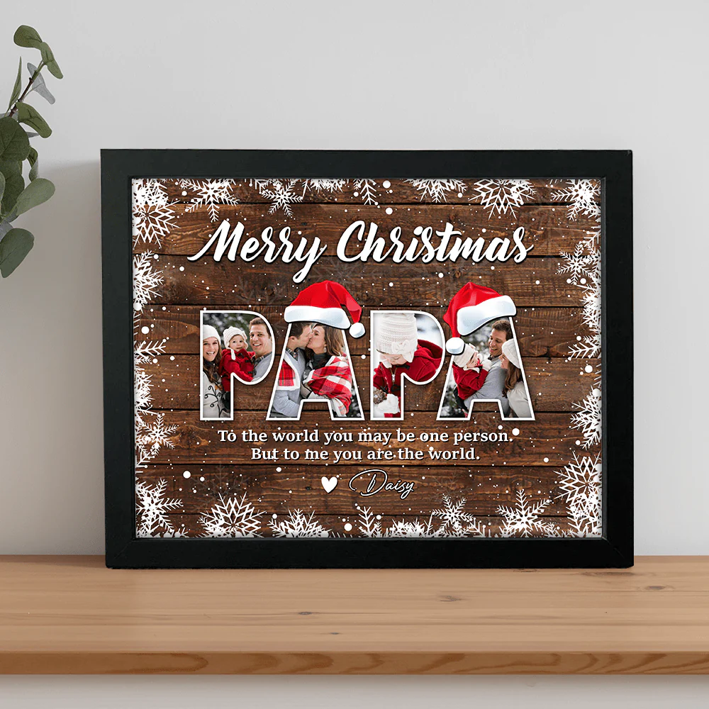 Custom Photo Merry Christmas For Dad Family Picture Frame TA29 HO82 889898 - Image 13