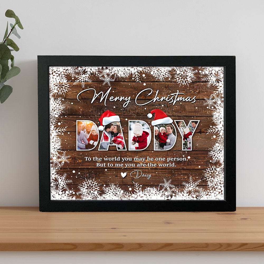 Custom Photo Merry Christmas For Dad Family Picture Frame TA29 HO82 889898 - Image 2