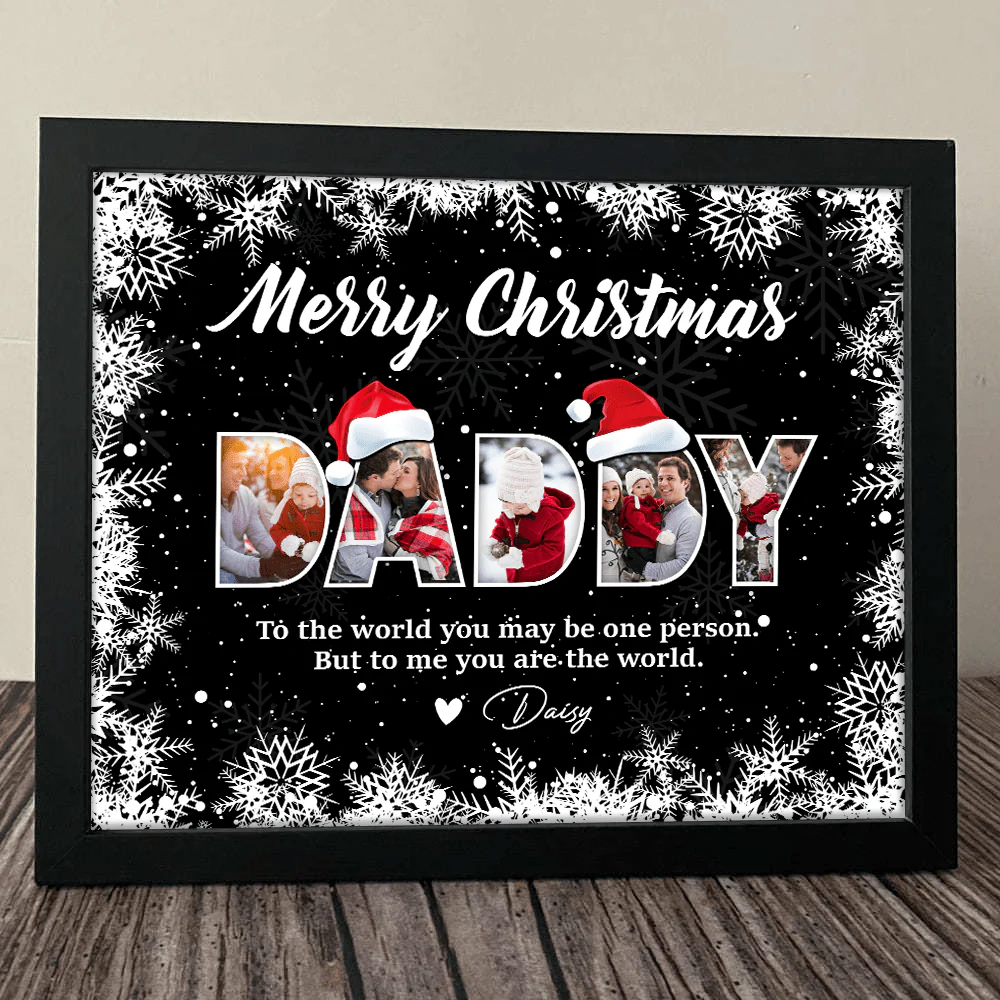 Custom Photo Merry Christmas For Dad Family Picture Frame TA29 HO82 889898 - Image 6