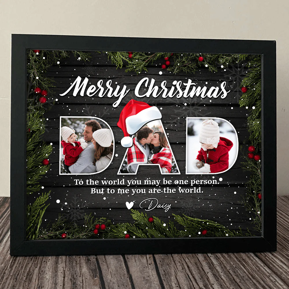 Custom Photo Merry Christmas For Dad Family Picture Frame TA29 HO82 889898 - Image 7
